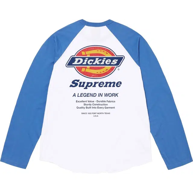 Supreme x Dickies FW24 WEEK16 Raglan LS Top T