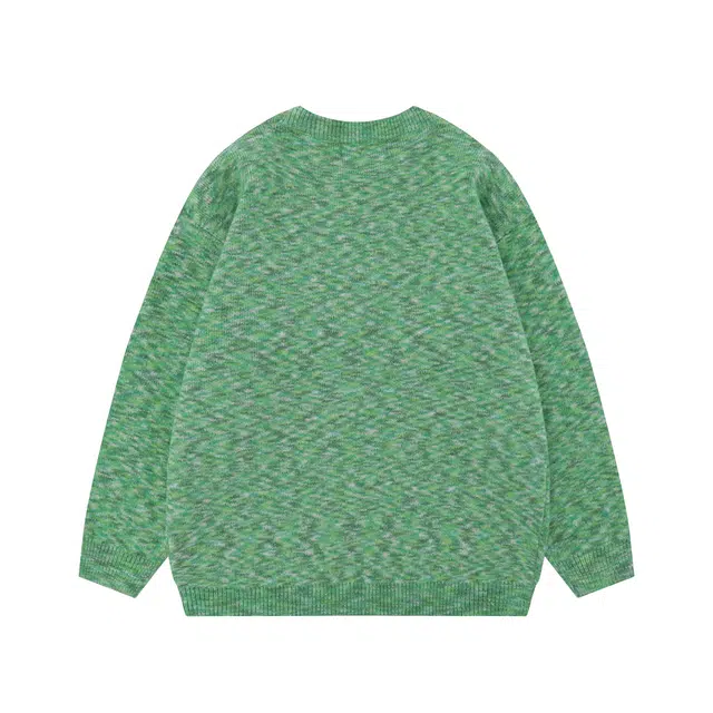 水中花 美式字母撞色休闲百搭长袖针织衫 女款