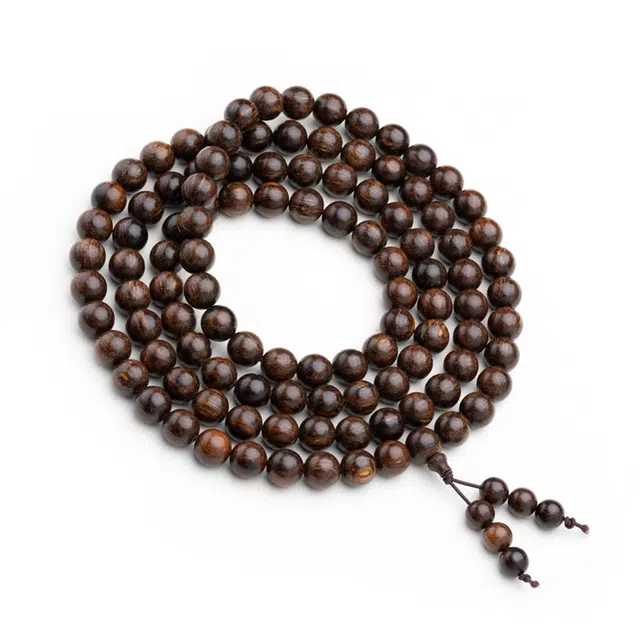 仙源 福禄吉祥黄油素圈文玩复兴佛珠盘串念珠素圈转运珠招财纳福 新中式国风小众#好运 贡木 木作手串 男女同款情侣款