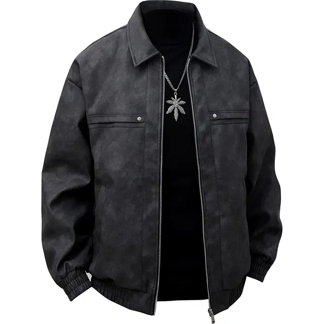 雅鹿 轻奢商务休闲时尚简约行政中年稳重百搭加绒保暖商务保暖夹克外套 男女同款