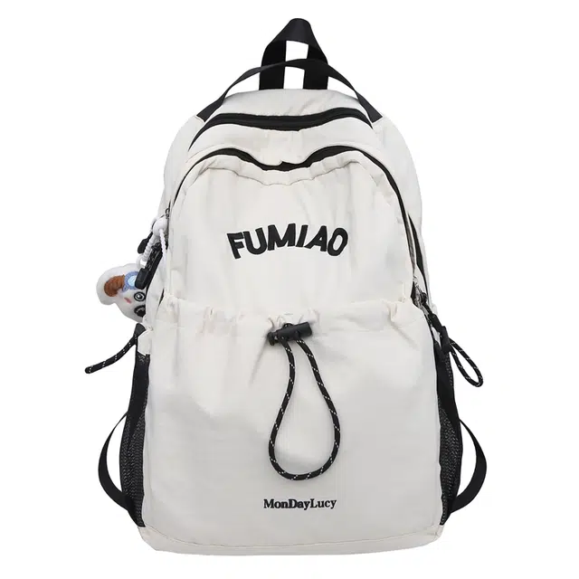 笛贝嘉 小众休闲简约日常时尚百搭 尼龙 双肩包 大号 男女同款情侣款 多色