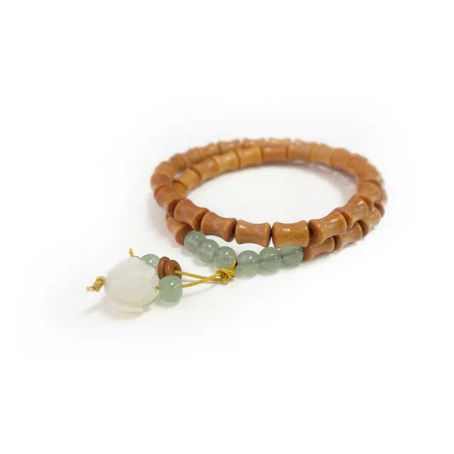 京华录 禅意典雅大气节节高升复古双圈叠戴佛珠 小众设计本命年上岸串珠 平安纳福诸事顺利#好运 芭比檀香 手串 男女同款情侣款