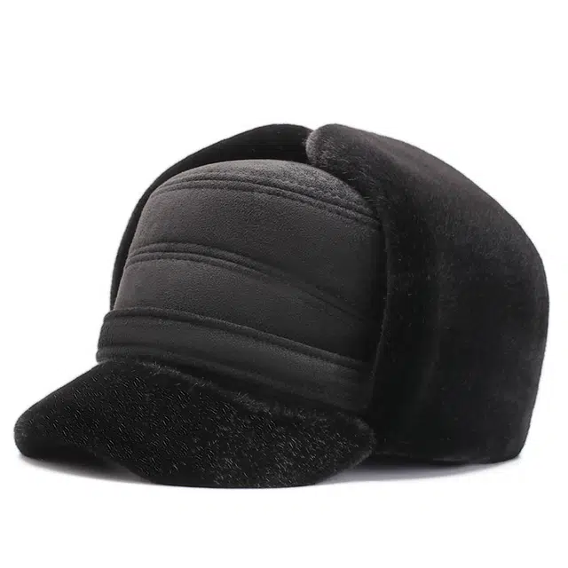 梦特娇 加绒保暖 麂皮绒 雷锋帽 男款