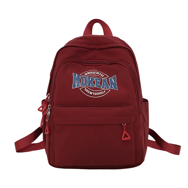 笛贝嘉 美式复古超火字母复古小众设计感 尼龙 双肩包 常规 男女同款情侣款 多色