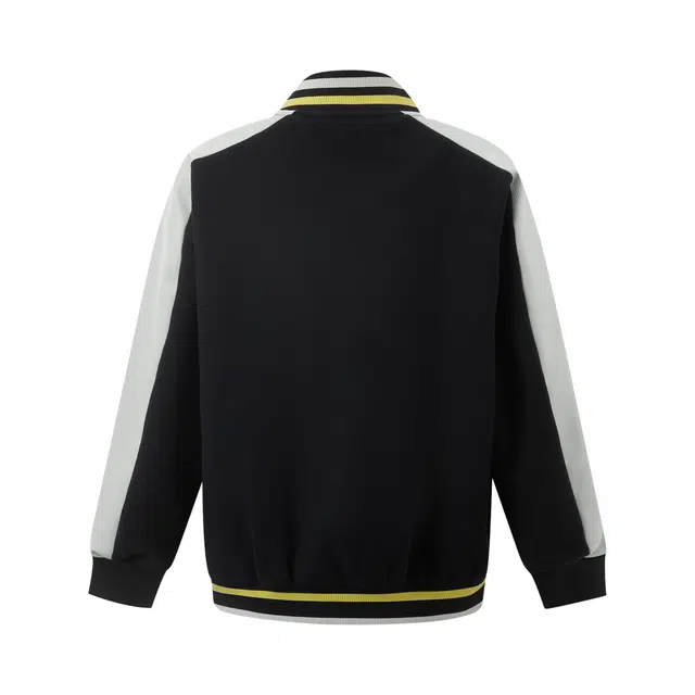 李宁儿童夹克外套 篮球系列 时尚柔软亲肤轻盈洋气 黑色/硬币灰 青少年