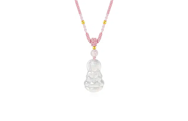 中国珠宝 观音 新中式国潮温婉大气优雅精致简约日常百搭 幸福美满吉祥如意 好运锁骨链 玉髓 项链 男女同款情侣款