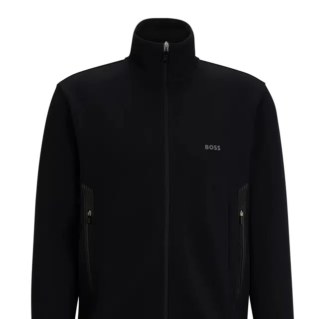 HUGO BOSS Zip-Up Sweatshirt With Logo Print