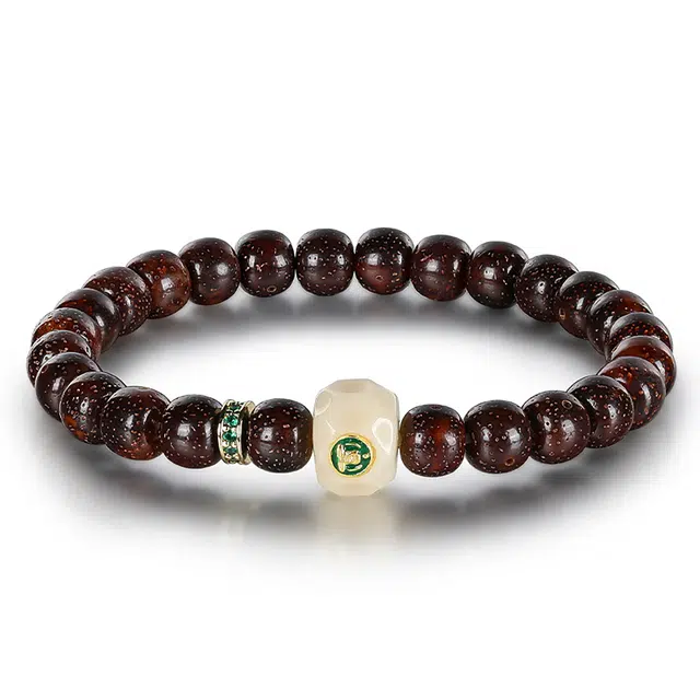 翠雅金楼 复古国潮新中式禅意招财纳福佛像转运珠佛珠静心文玩盘玩绕指柔#好运 星月菩提 手串 男女同款情侣款