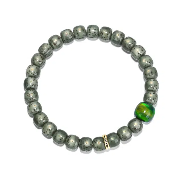 钰澜文玩 绿野仙踪搭配款 满绿 星月菩提 手串 男女同款情侣款