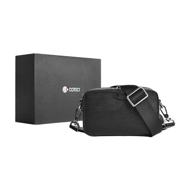 COTECi Epi Leather Crossbody Bag Black
