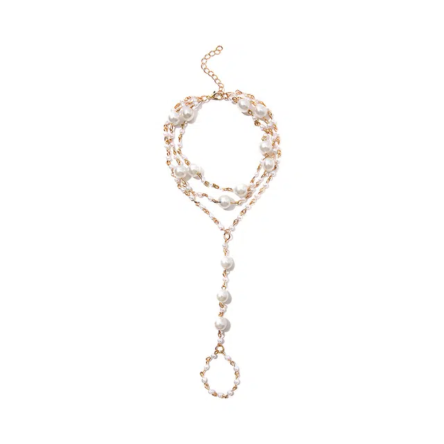 希遇 异域天珠系列 轻奢简约小众优雅中式设计感高级设计 百搭异域风情可调节饰品#好运 合金/贝珠 脚链 男女同款情侣款