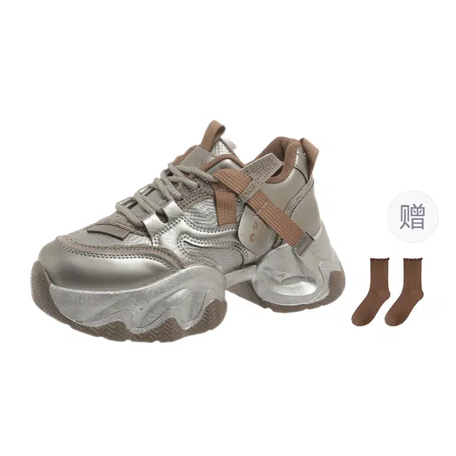 小鹿米利 美式复古厚底休闲运动 防滑耐磨包裹性 低帮 老爹鞋 女款