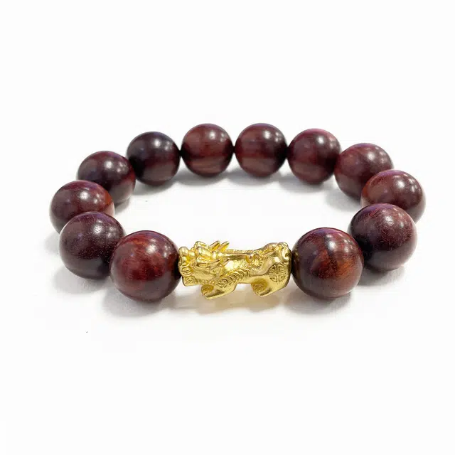 京华录 招财福禄貔貅吞金兽国潮复古高级感串珠 转运霸气盘玩佛珠有钱花中式文玩 财源广进#好运 血檀 手串 男女同款情侣款