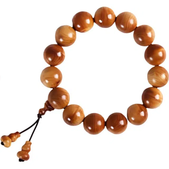 書卓 财富小圆满沪身 复古民族风大颗粒素珠 转运珠文玩念珠百搭饰品#好运 手链 崖柏 手串 男女同款情侣款