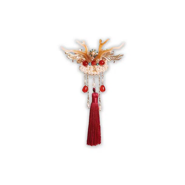 大唐国鼎 龙角醒狮 新中式 国潮小众设计本命年 诸事顺利 时来好运 旺事业 学业 爱情 本命年 财运 好运 合金  首饰配件 女款