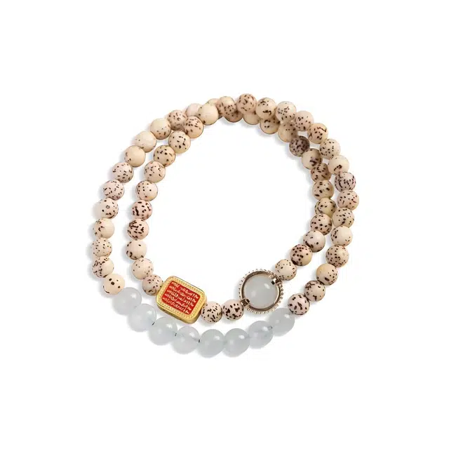 書卓 新中式文玩念珠 平安福 礼盒#好运  国潮民风优雅气质高级感设计 星月菩提 手串 男女同款情侣款