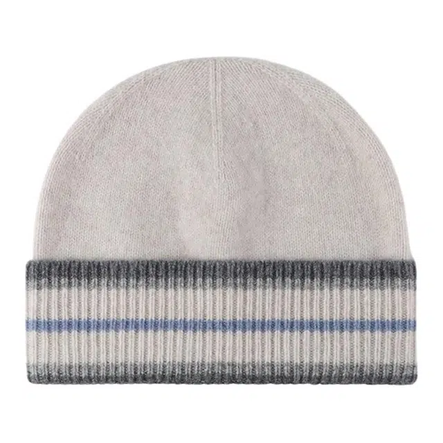 山一丸 条纹秋冬时尚针织帽保暖加厚冷帽 羊毛 绒线帽 男女同款情侣款