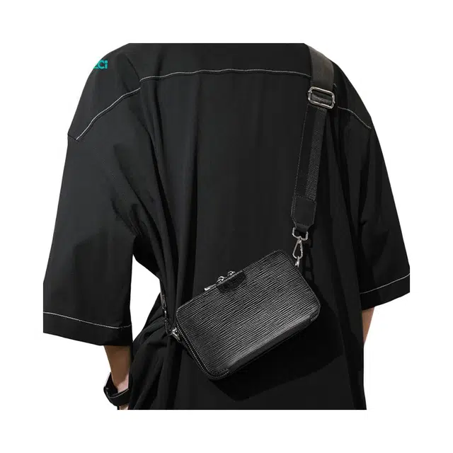 COTECi Epi Leather Crossbody Bag Black