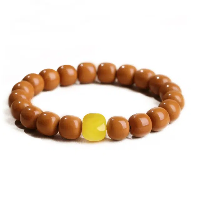 九隆古 老型桶珠 单圈文玩男女士佛珠手捻 猴头核桃 手串 男女同款情侣款