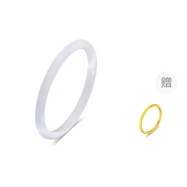 金师傅 白月光素圈素镯 古法手镯 一步一响叮当 古香古色荔枝冻显白 新中式复古古风汉服旗袍佩戴 招财吞金兽 猫眼石 玉石手镯 女款