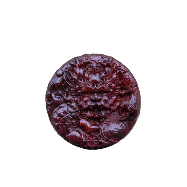 絮物 国风新中式手把生肖龙手工精雕木刻生肖龙 工艺品 小叶紫檀 把件摆件 男女同款情侣款