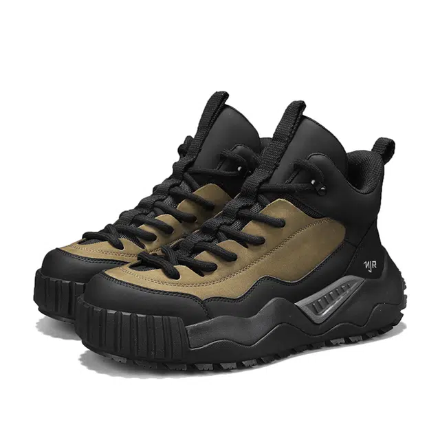 南极人 超纤皮 户外通勤潮流时尚百搭 防滑耐磨增高 中帮 生活休闲鞋 男款