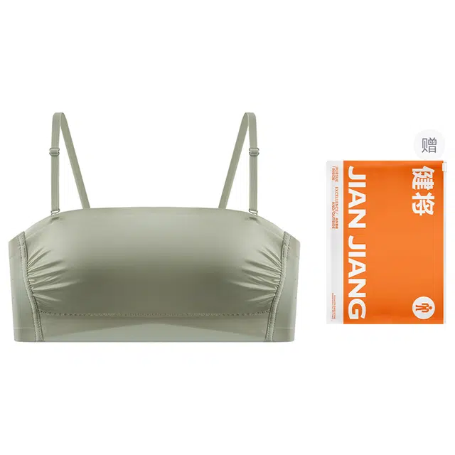 健将 全包缎面防滑聚拢小胸裹胸隐形美背显大无痕抹胸文胸 女款 礼袋装