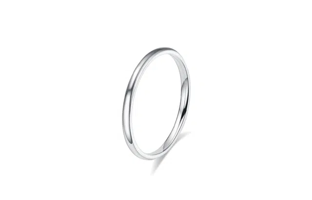 牧言 光面素圈 冷淡风中性气质简约设计小众高级质感 立体细圈日常百搭通勤闭口指环 钛钢 戒指 男女同款情侣款