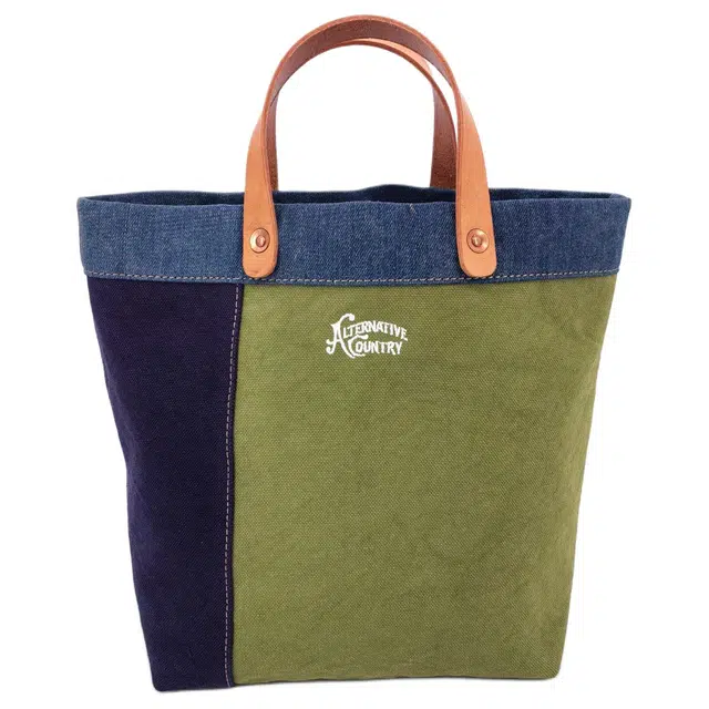 Alternative Country Tote Bag Green Navy