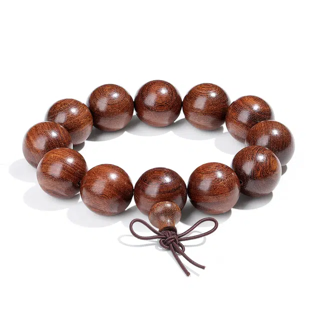 【普陀山官方已过香】 普陀山文创 招财转运佛珠复古 新中式纳福静心禅意文玩念珠#好运 花梨木 手串 男女同款情侣款