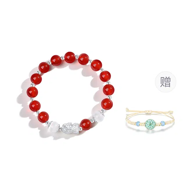 东方佳人 转运珠招财纳福佛珠国潮新中式时来运转#好运新年礼复古礼盒装 玛瑙 手串 女款