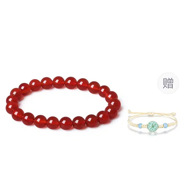 【顺丰·附证书·礼盒装】 东方佳人 国潮风新中式东方红色转运新年礼送女 朋友礼 物轻奢小众气质高级感百搭好运 玛瑙 手串 女款