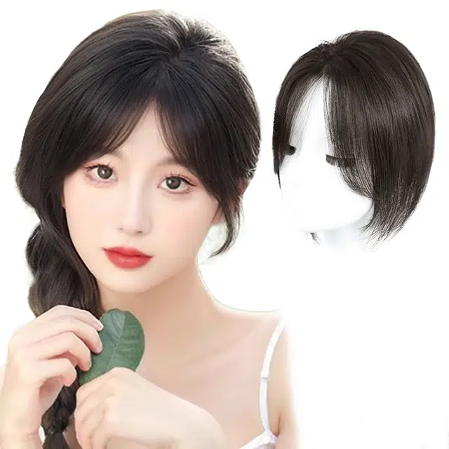 黛姿 双递针补发片假发 头顶遮白发全真发增发量蓬松 自然色/摩卡棕