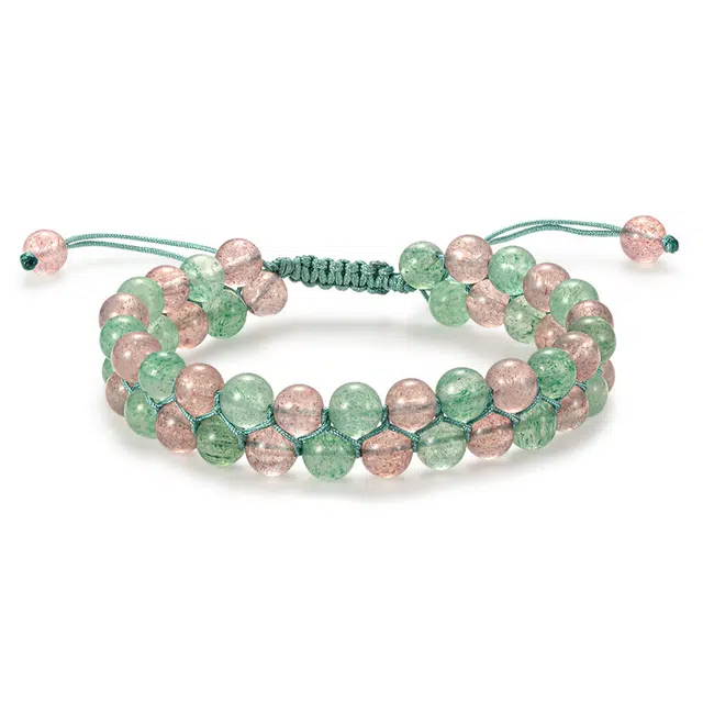 北京黄金 招财草莓晶 简约精致百搭 好运祝福 暴富 桃花 事业转运健康上岸 水晶 手串 男女同款情侣款