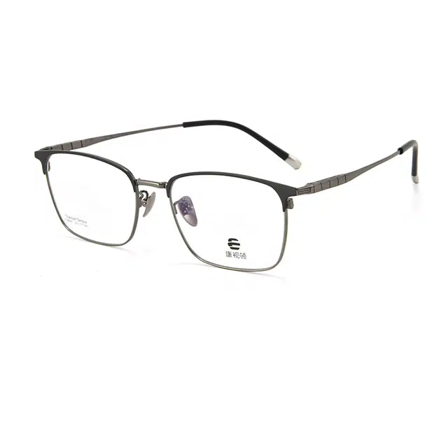 【联系客服可选配镜套餐】 康视顿 时尚眉框架 钛 眉毛框/眉线框 光学镜架 男女同款情侣款