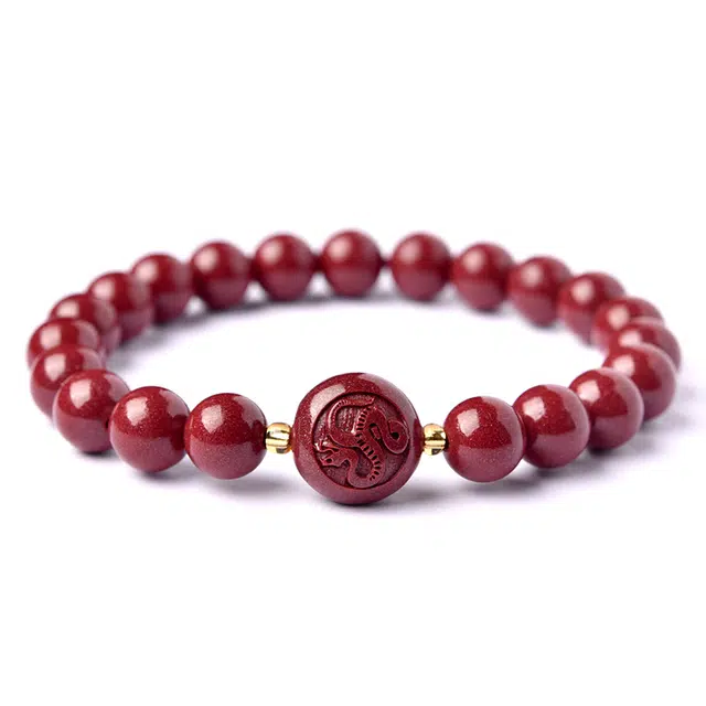 灵菲 蛇猪虎猴 太岁  高含量紫金砂新中式手饰 蛇年本命年生日招财纳福#好运 再造辰砂朱砂 手串 男女同款情侣款