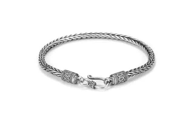 尚银福 平安纹编织狐尾 肖邦新中式国潮简约复古麻绳小众创意设计时尚百搭手饰 好运 合金 手链 女款