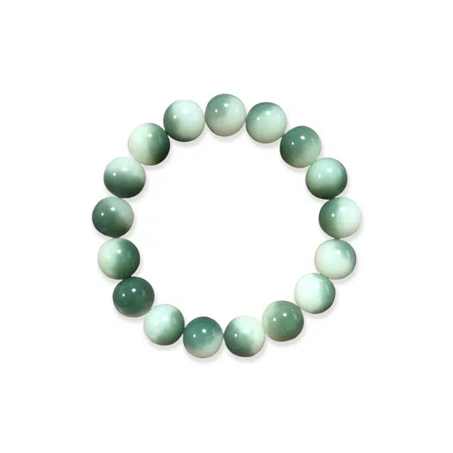 琉堇 国风薄荷曼波素圈绕指柔文玩念珠 新中式盘玩佛珠 半山半水高考转运珠 飘花汉服旗袍串珠 招桃花 菩提根 手串 男女同款情侣款