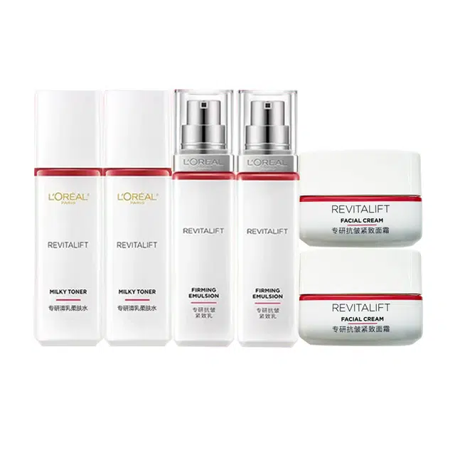 欧莱雅 复颜水乳霜护肤套装 保湿滋润 六件套