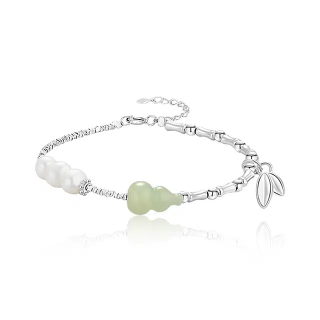 克兰茜 一帆风顺 学业顺利 新中式国风精致转运葫芦竹节甜美浪漫手饰 日常百搭温柔轻奢气质三秒心动 新年礼盒好运 铜 手链 女款