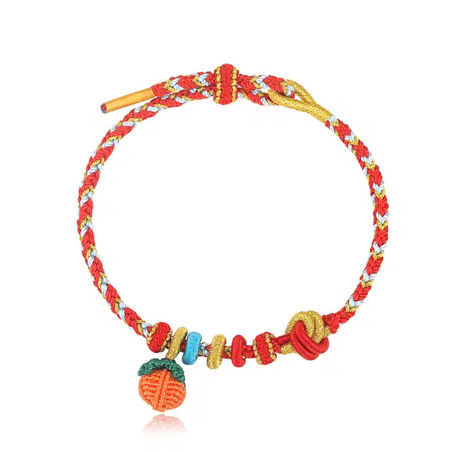 潮宏基 编织配绳 缤纷 编绳 手链 女款