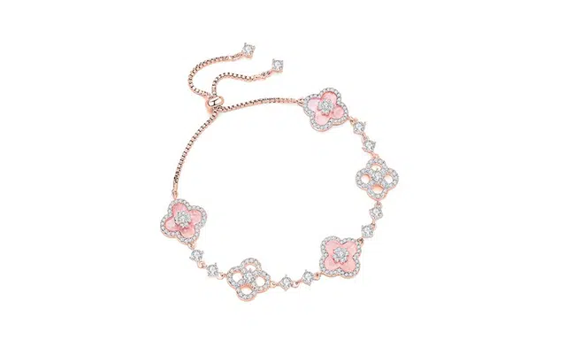 迎百宝 幸运四叶草 好运 暖心仪式感 锆石 手链 男女同款情侣款