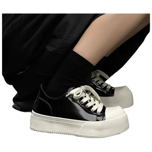 年走索 牛剖层革 通勤复古经典 低帮 板鞋 男女同款 黑色