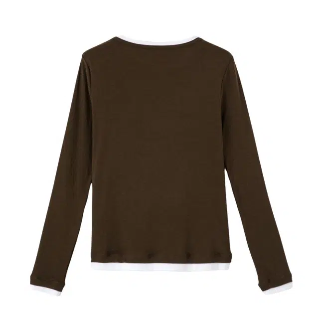 晚白  高弹力修身版型不扎肤内搭  常规打底衫 女款 深咖色