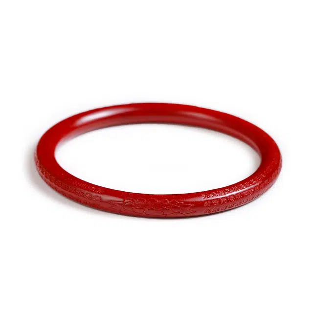 梨云暮雪 心经 中国红正红 本命年 招财纳福 转运上岸 新中式复古国潮 气质百搭 显白#好运 朱砂 玉石手镯 女款