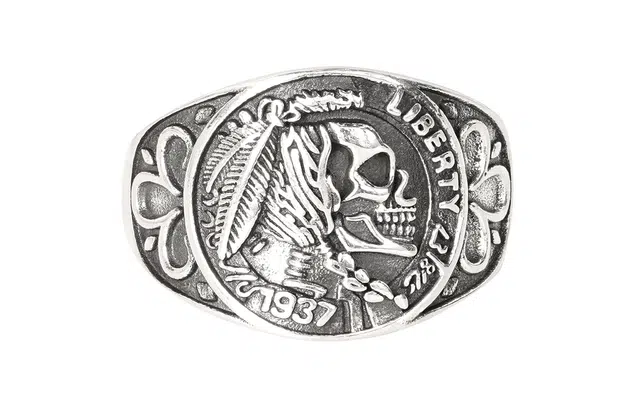 OWNREWARDS Silver Skull Ring