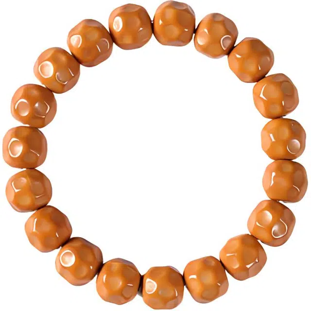 書卓 新中式国风 手工锤纹无相奶酪 盘玩单圈精工文玩佛珠 文艺民族风简约小众个性#好运 猴头核桃 手串 男女同款情侣款