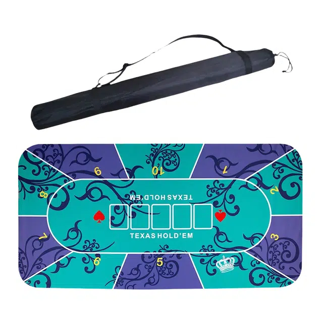 紫湖 德州扑克桌垫 橡胶垫绒布加厚配单肩包 桌游