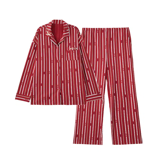 俏薇妮 简约时尚高级感家居服休闲舒适可外穿睡衣套装 女款 红色