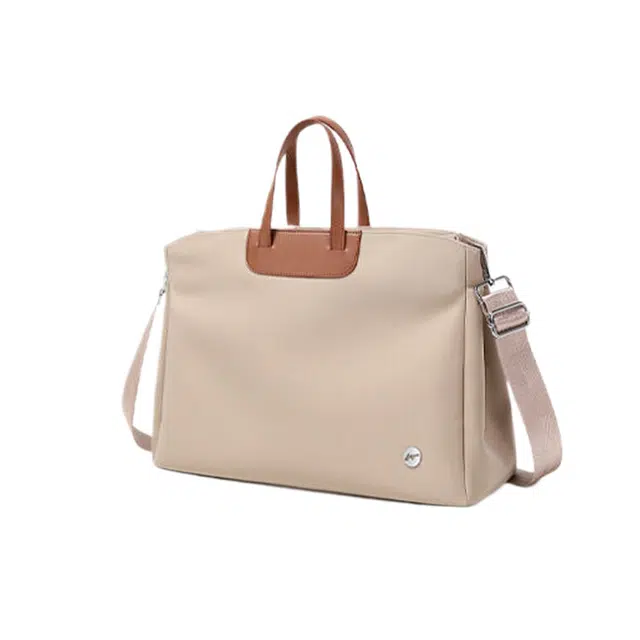 行途 女包通勤包托特包上班通勤包时尚休闲轻便手提单肩斜挎包 尼龙 电脑包 常规 女款 杏色/大象灰/深蓝色/黑色